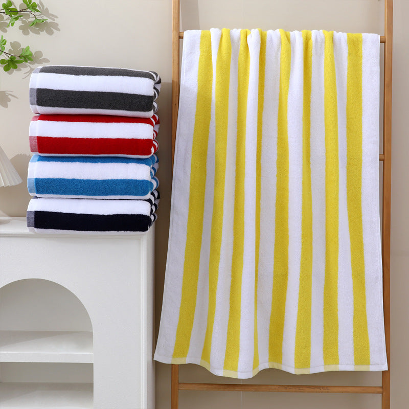 High-quality terry bath towel with intense stripe pattern Bowlift