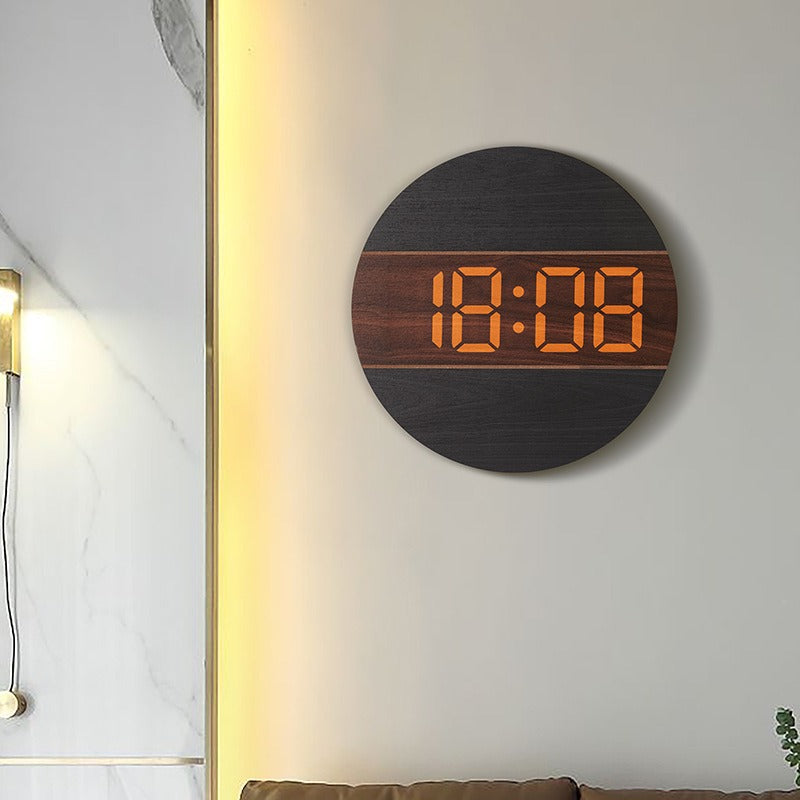 Creative digital watch in a modern wood design Bowlift