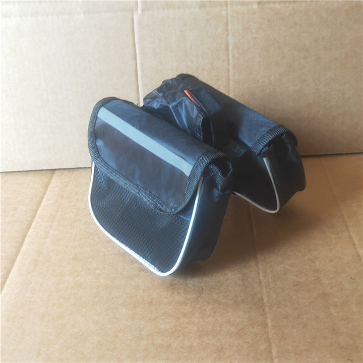 compact waterproof bicycle handlebar bag with reflective safety strip and quick release mount Bowlift