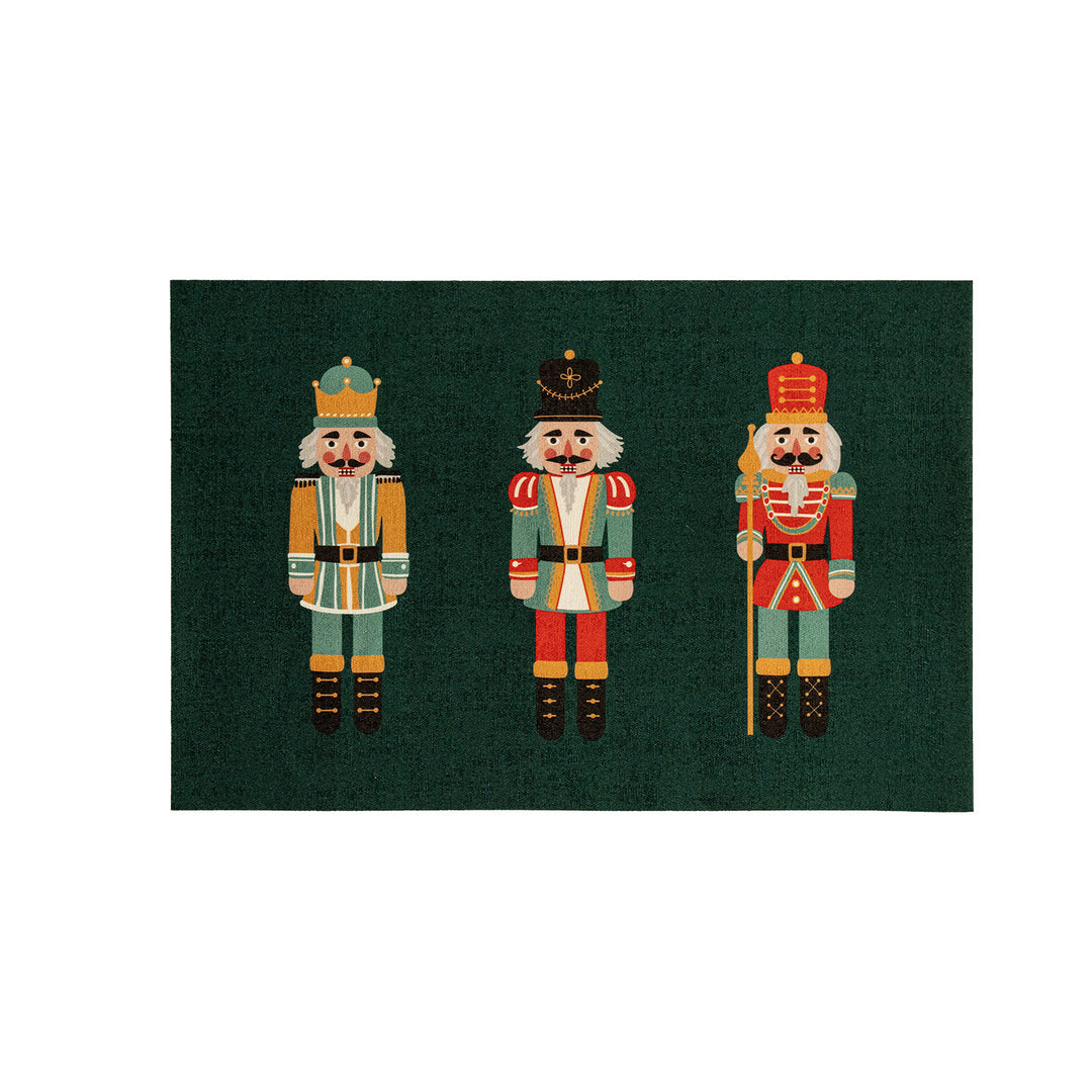 Christmas doormat with nutcracker motif