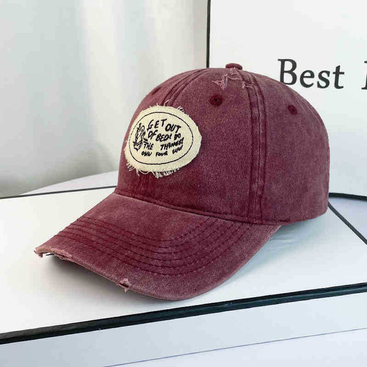 Women's Casual Distressed Cotton Baseball Cap Bowlift