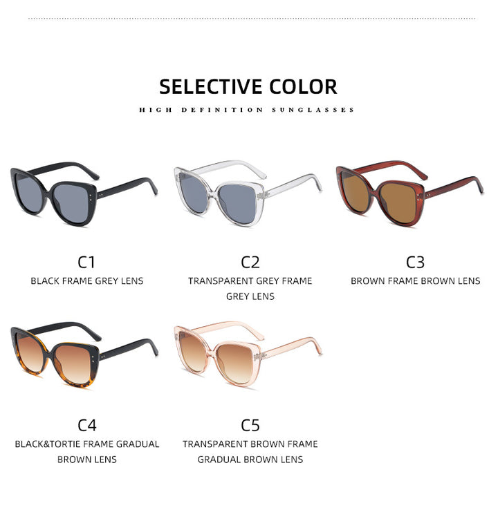 Ladies glamorous oversized sunglasses withElegant transparent frame Bowlift