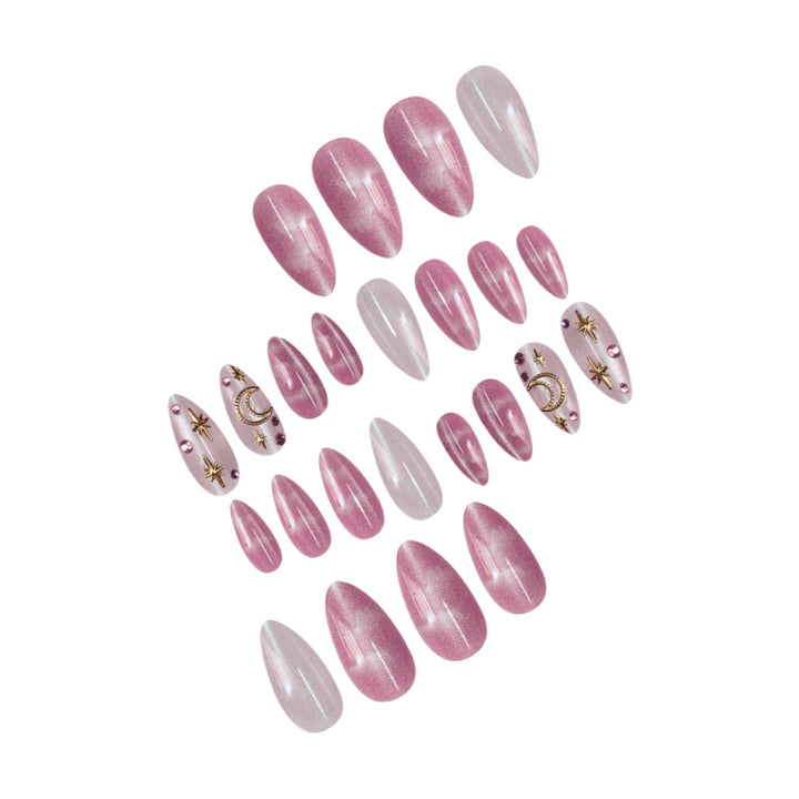 Celestial Themed Press-On Nail Art Bowlift