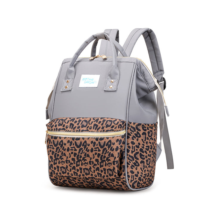 Trendy Animal Print Diaper Backpack Bowlift