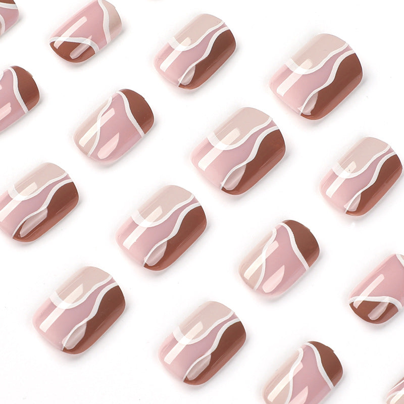 Elegant Nail Art with Geometric Design Bowlift
