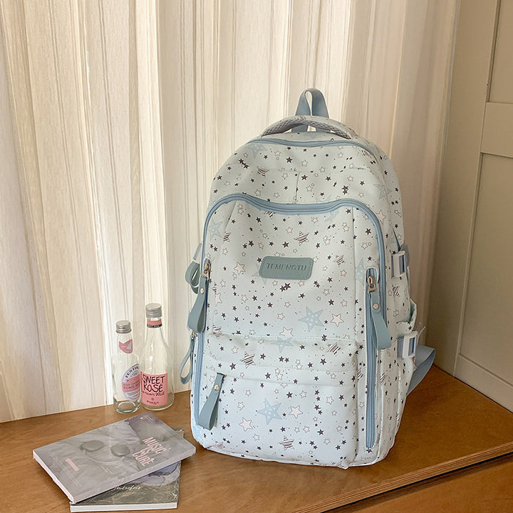 Cute Star-Printed School Backpack