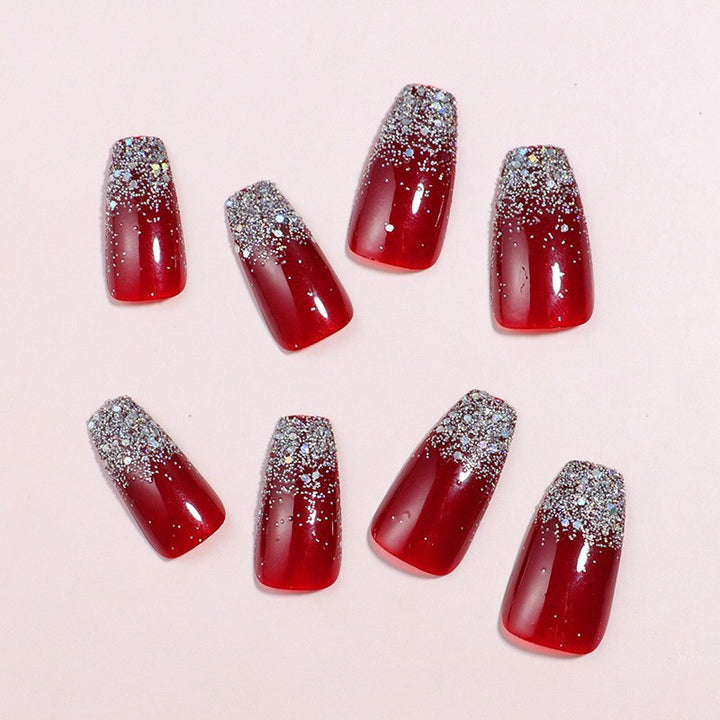 Glittery Gradient Press-On Nail Tips Bowlift