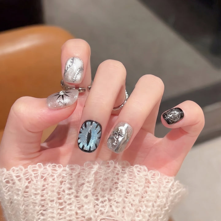 Artistic Themed Press-On Nail Art Bowlift