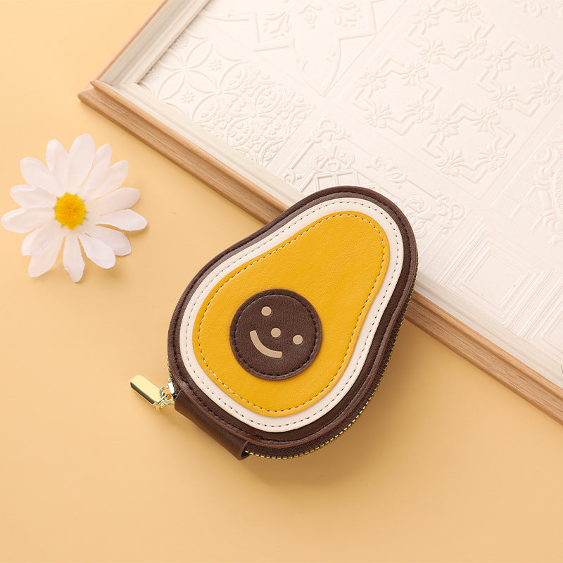 Fun Fruit-Themed Zippered Coin Purse Bowlift