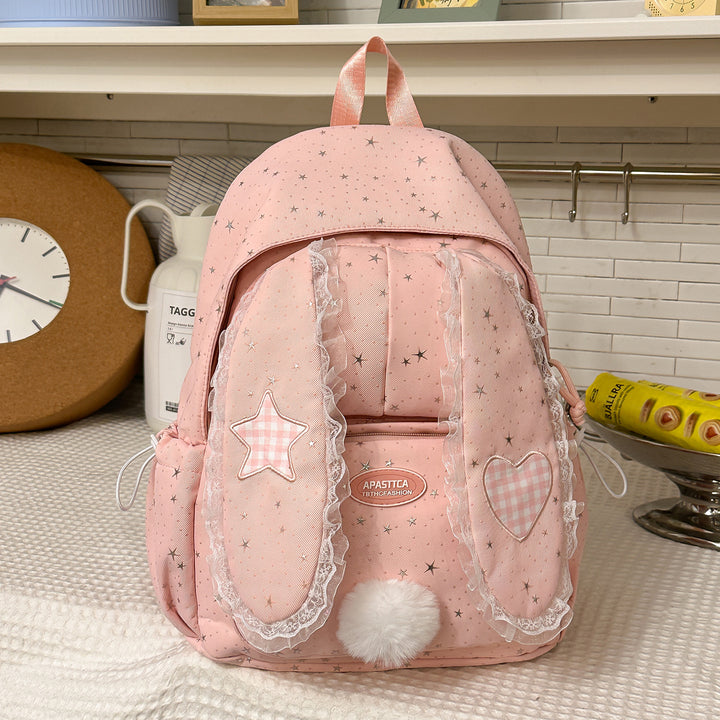 Whimsical Bunny-Ear Design Backpack Bowlift