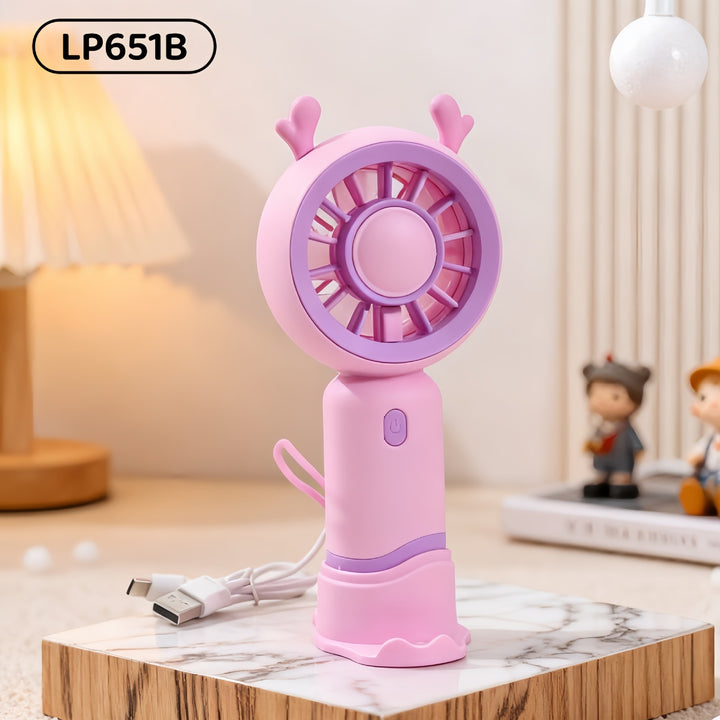 Women's portable USB handheld fan with cute cat design Bowlift