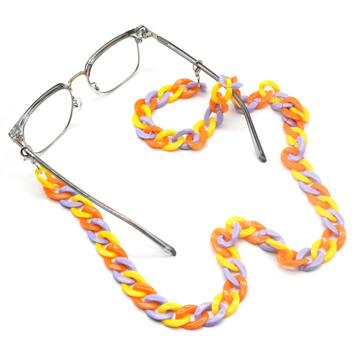 Bold Color Block Eyewear Chain Bowlift