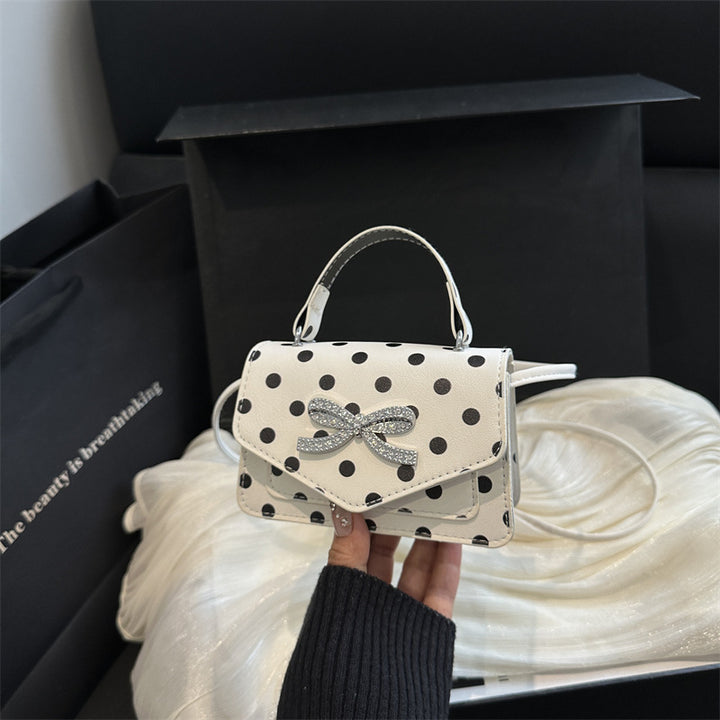WoElegant Polka Dot Handheld Satchel Bag Bowlift