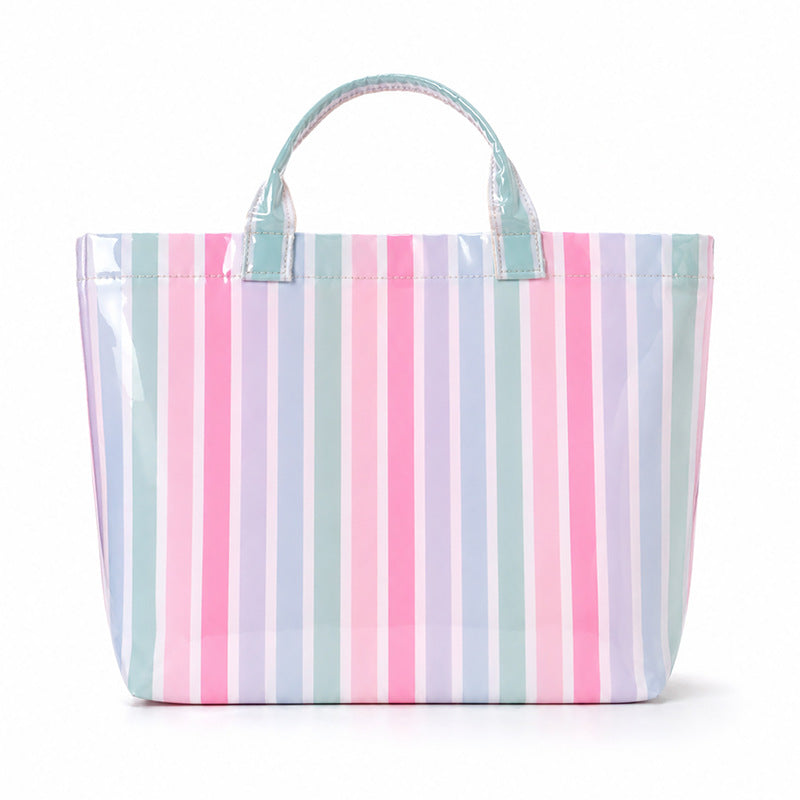 Beach bag with colorful check pattern and water-repellent coating Bowlift