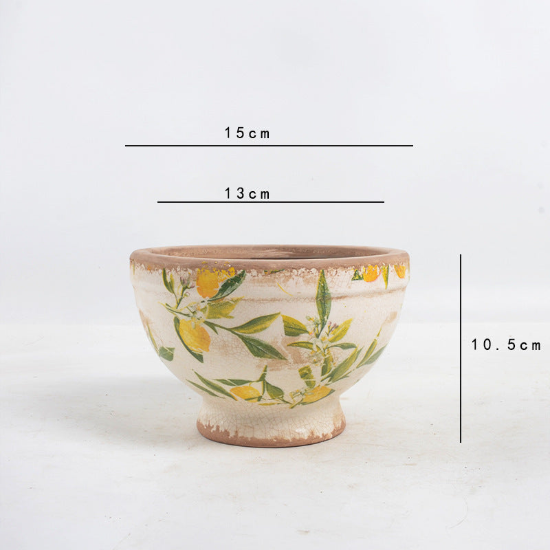 Floral Ceramic Planter Bowlift