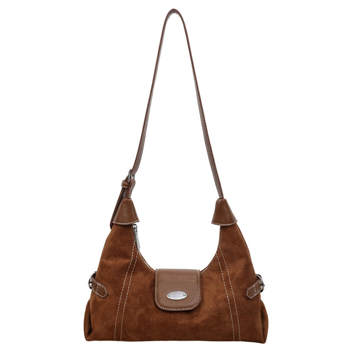 Stylish Suede Shoulder Bag Bowlift