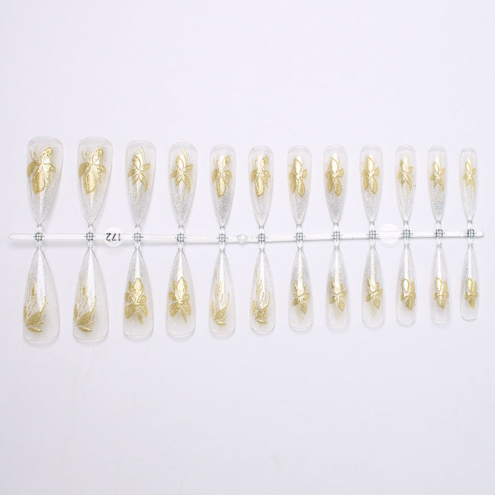 Floral-Inspired Press-On Nail Set Bowlift