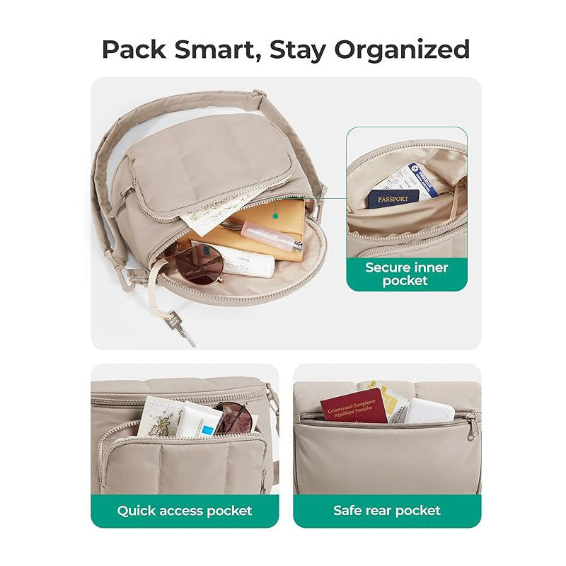 Stylish shoulder bag with detachable shoulder strap and versatile compartments Bowlift