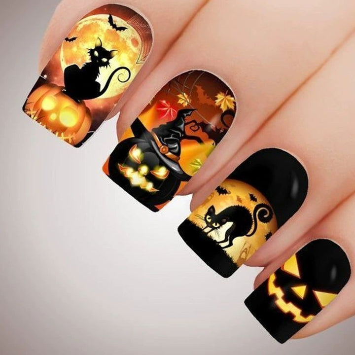 Artistic Halloween Themed Nail Art Bowlift