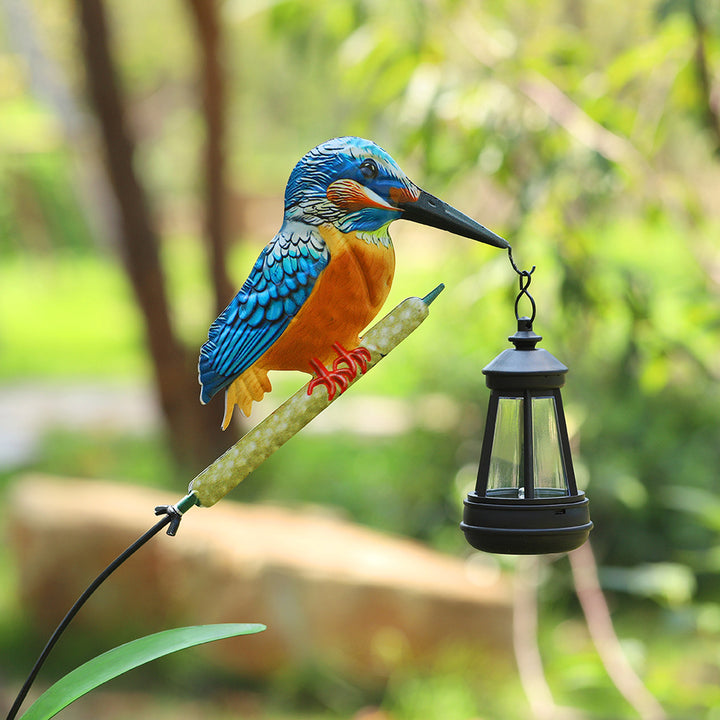 Decorative Solar Flamingo Garden Stake Lamp With Adjustable Metal Arm And Integrated LED Bowlift