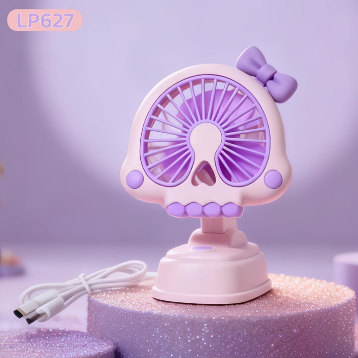 Women portable table fan in creative skull design Bowlift