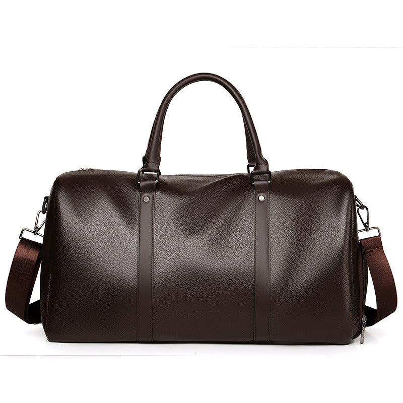 Premium Leather Weekend Travel Duffle Bowlift
