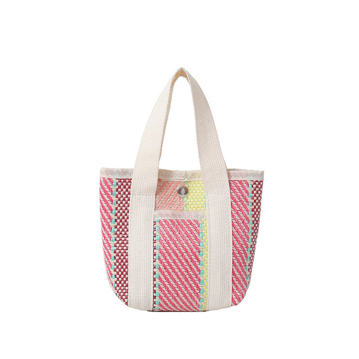 WoColorful Woven Beach Tote Bag Bowlift