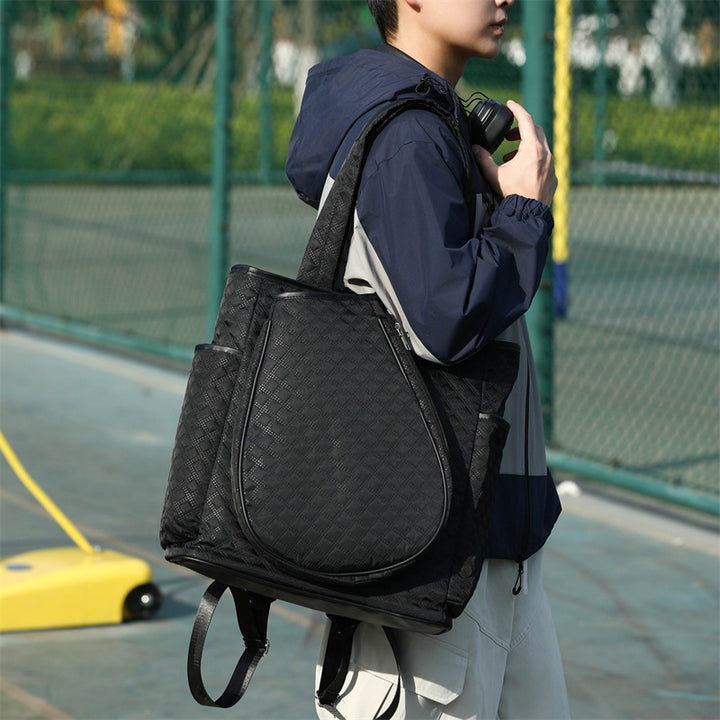 Quilted Multi-Pocket Tote Bag Bowlift