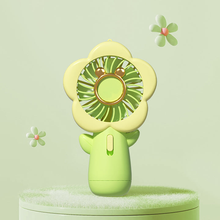 Ladies Portable Flower Fan Bowlift
