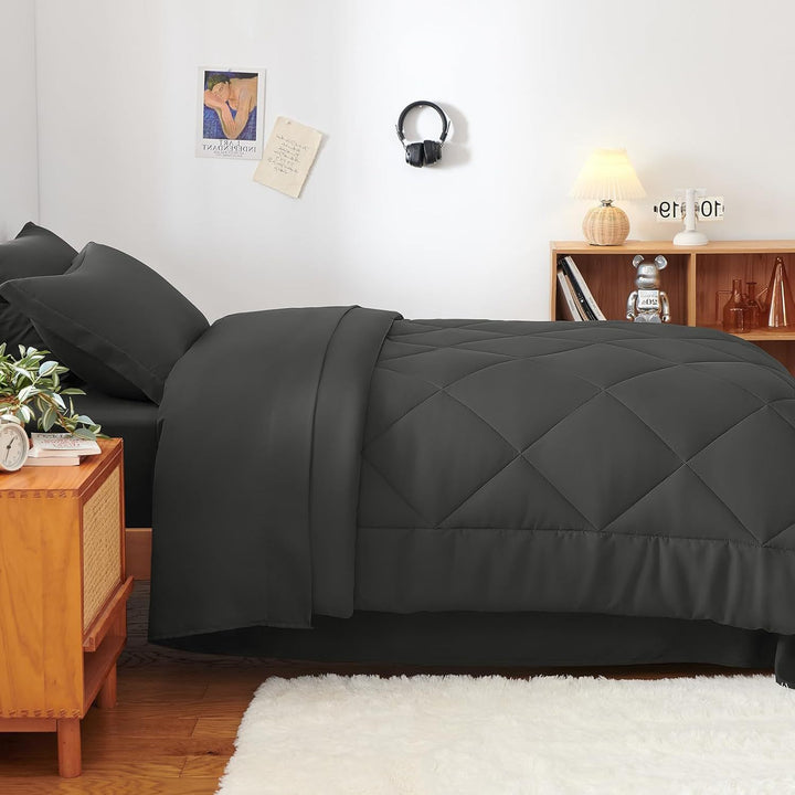 Luxurious Diamond Quilted Comforter Set Bowlift
