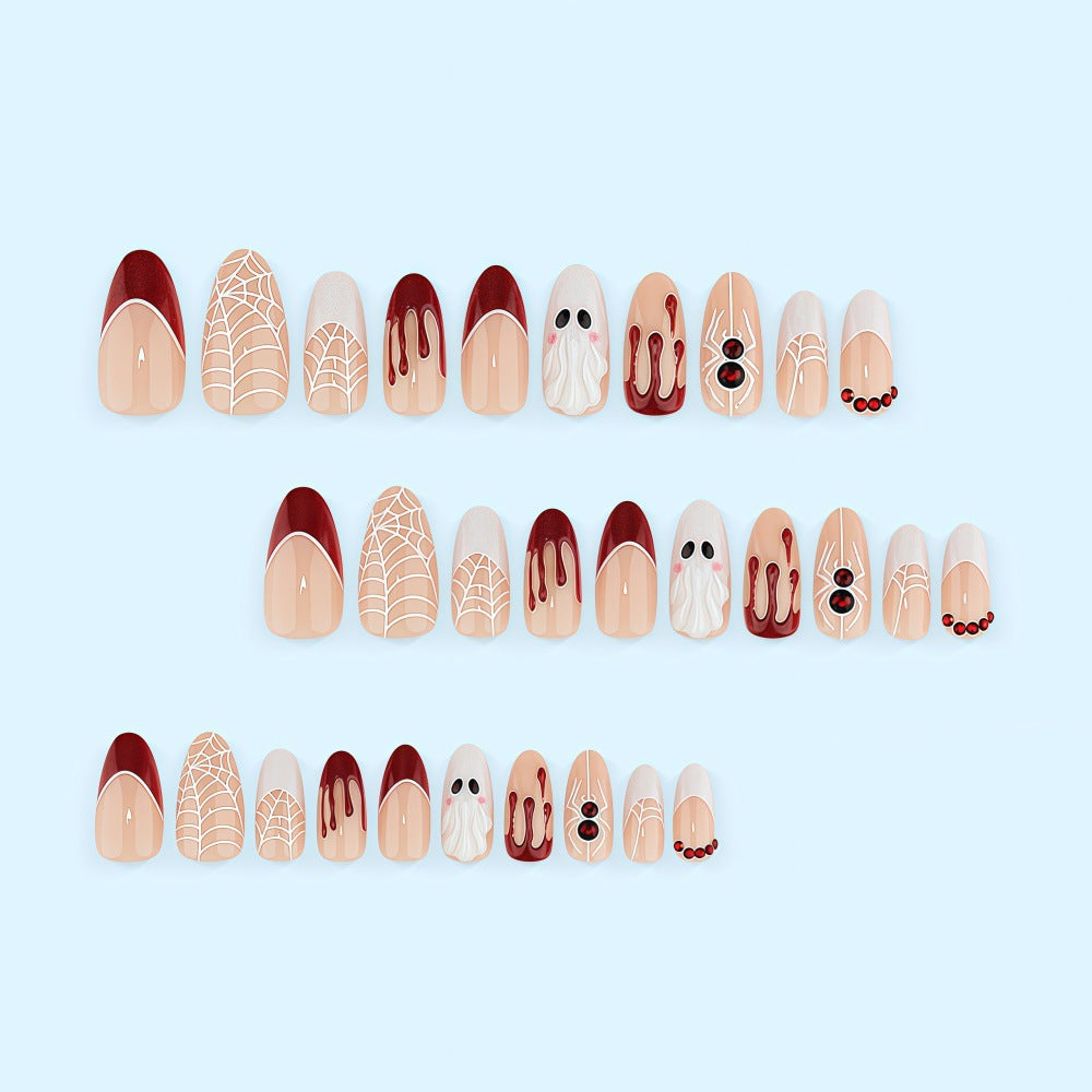 Halloween Artificial Nails with Creepy Design Bowlift