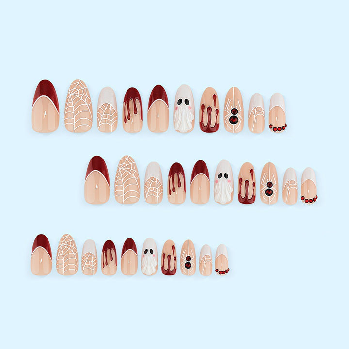 Halloween Artificial Nails with Creepy Design Bowlift