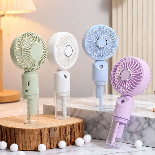 Women Portable Spray Fan with USB Connection and Innovative Design Bowlift