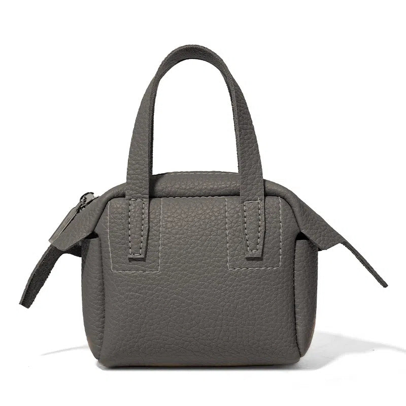 Compact Textured Handheld Satchel Bowlift