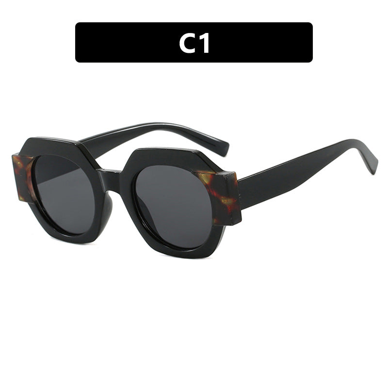 Ladies trendy sunglasses in hexagonal design Bowlift
