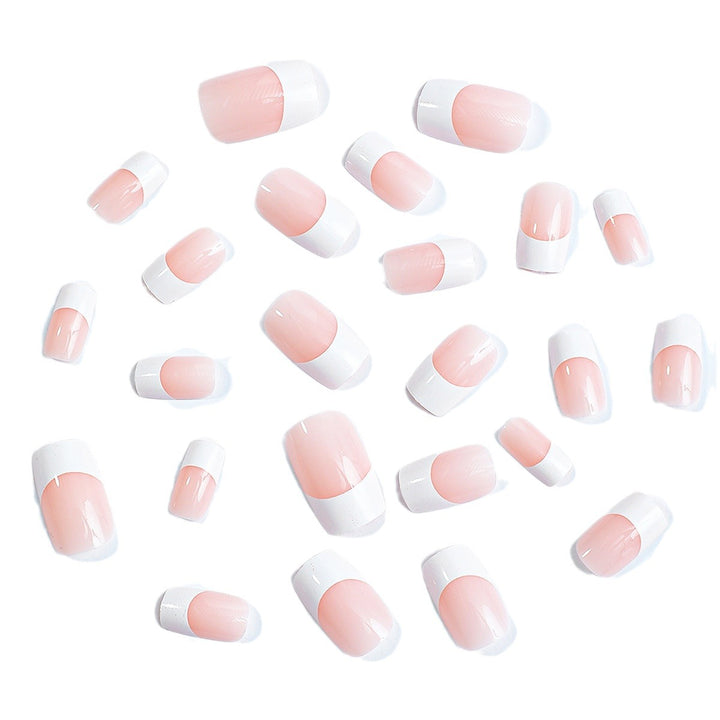 French Tip Press-On Nail Set Bowlift