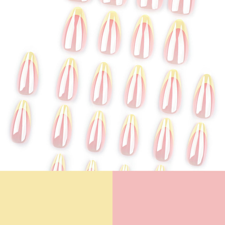 Artful Nail Extensions with Shimmering Ombre Effect Bowlift