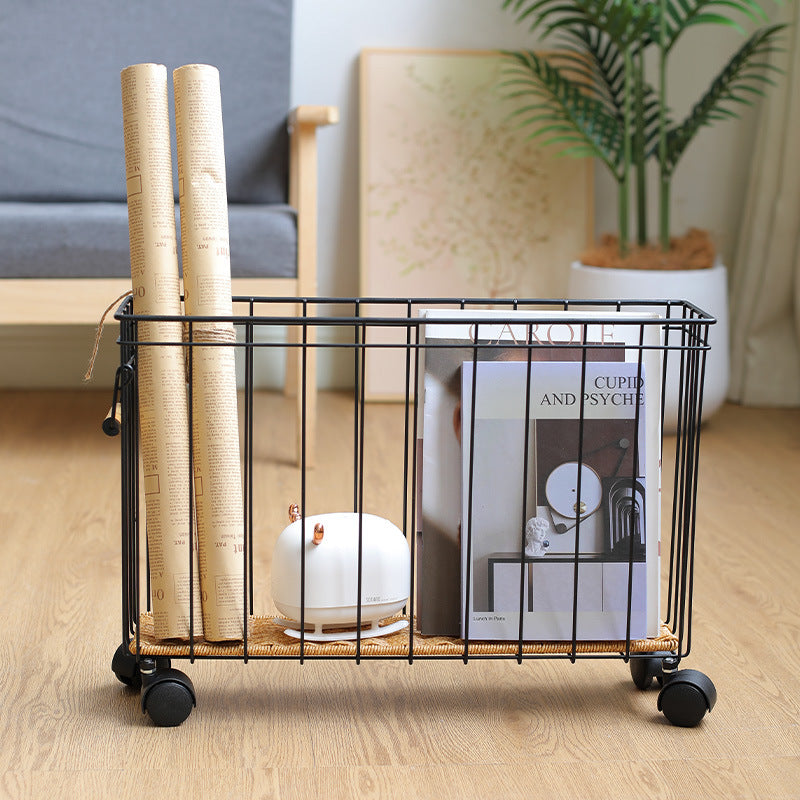 Unisex Modern Storage Basket with Wheels Bowlift