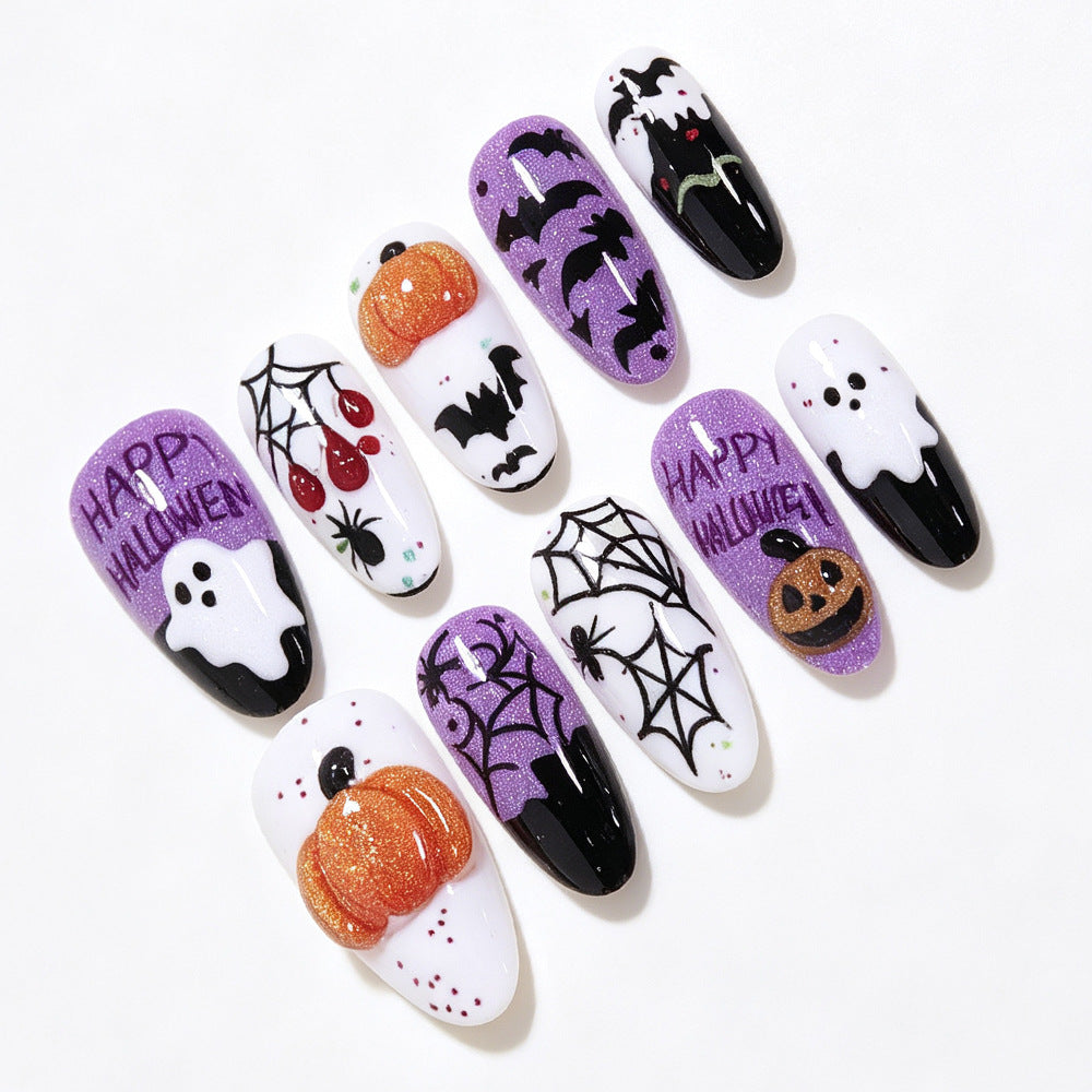 Halloween-Themed Creative Press-On Nails Bowlift