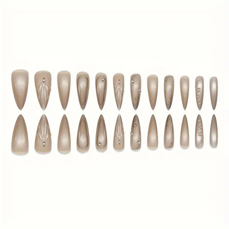 Premium Decorative Press-On Nail Extensions Bowlift