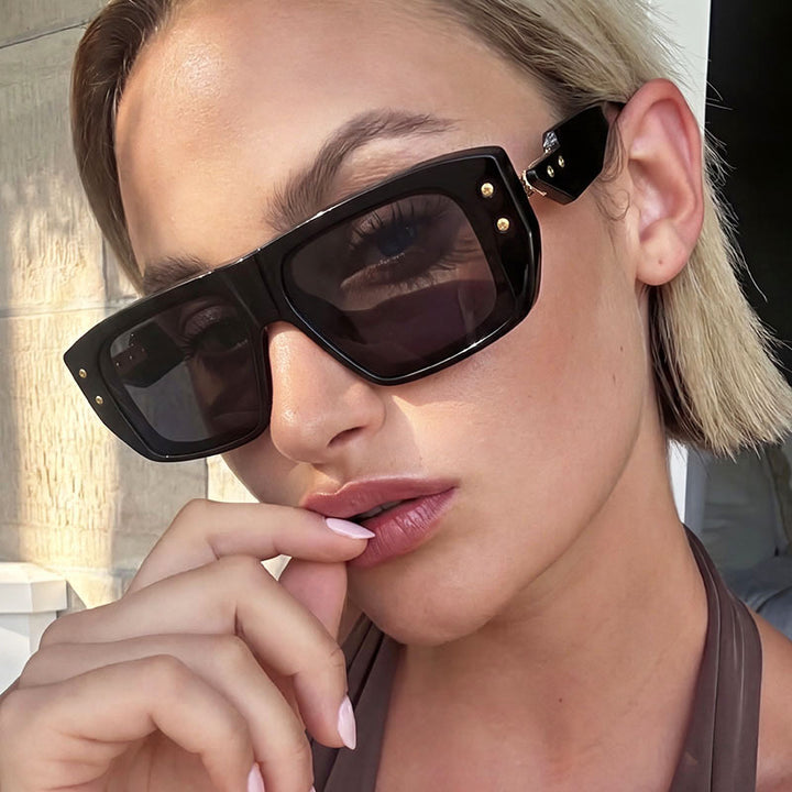 Women's fashionable square glasses with multicolored transparent frame Bowlift