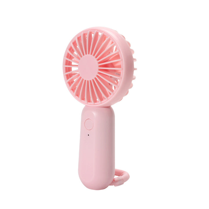 Unisex portable mini hand fan with USB charging and carrying strap Bowlift