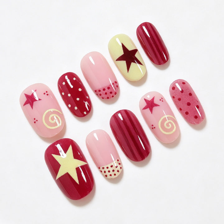 Creative Design Press-On Nail Art Bowlift