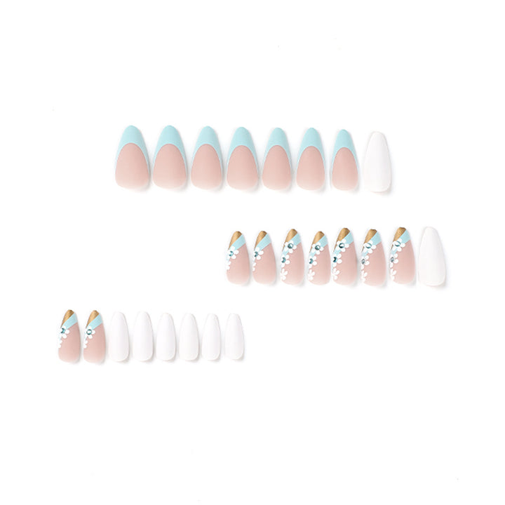 Artful Nail Extensions with Elegant Floral Designs Bowlift
