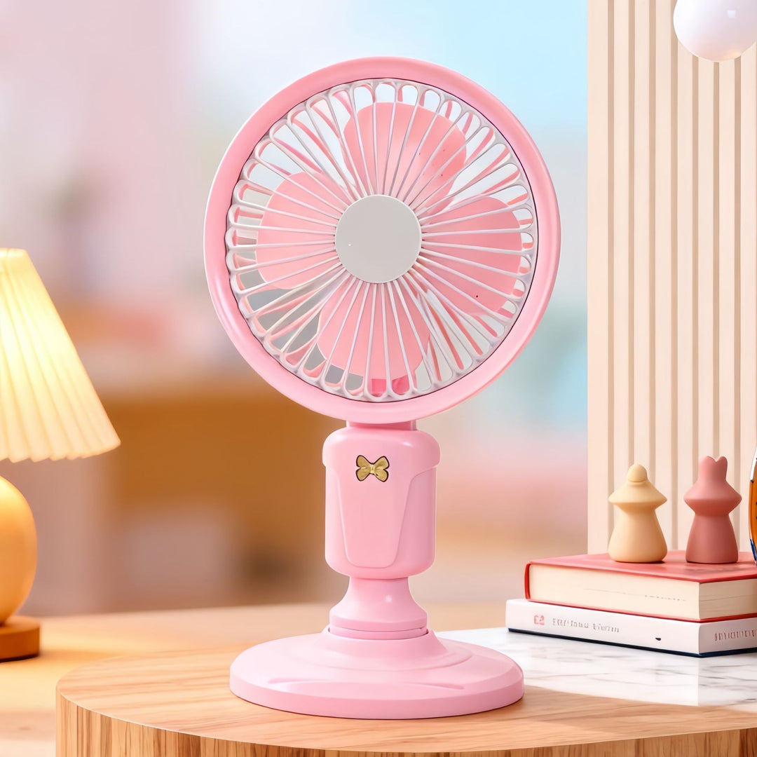 Ladies Portable Table Fan in Playful Design Bowlift