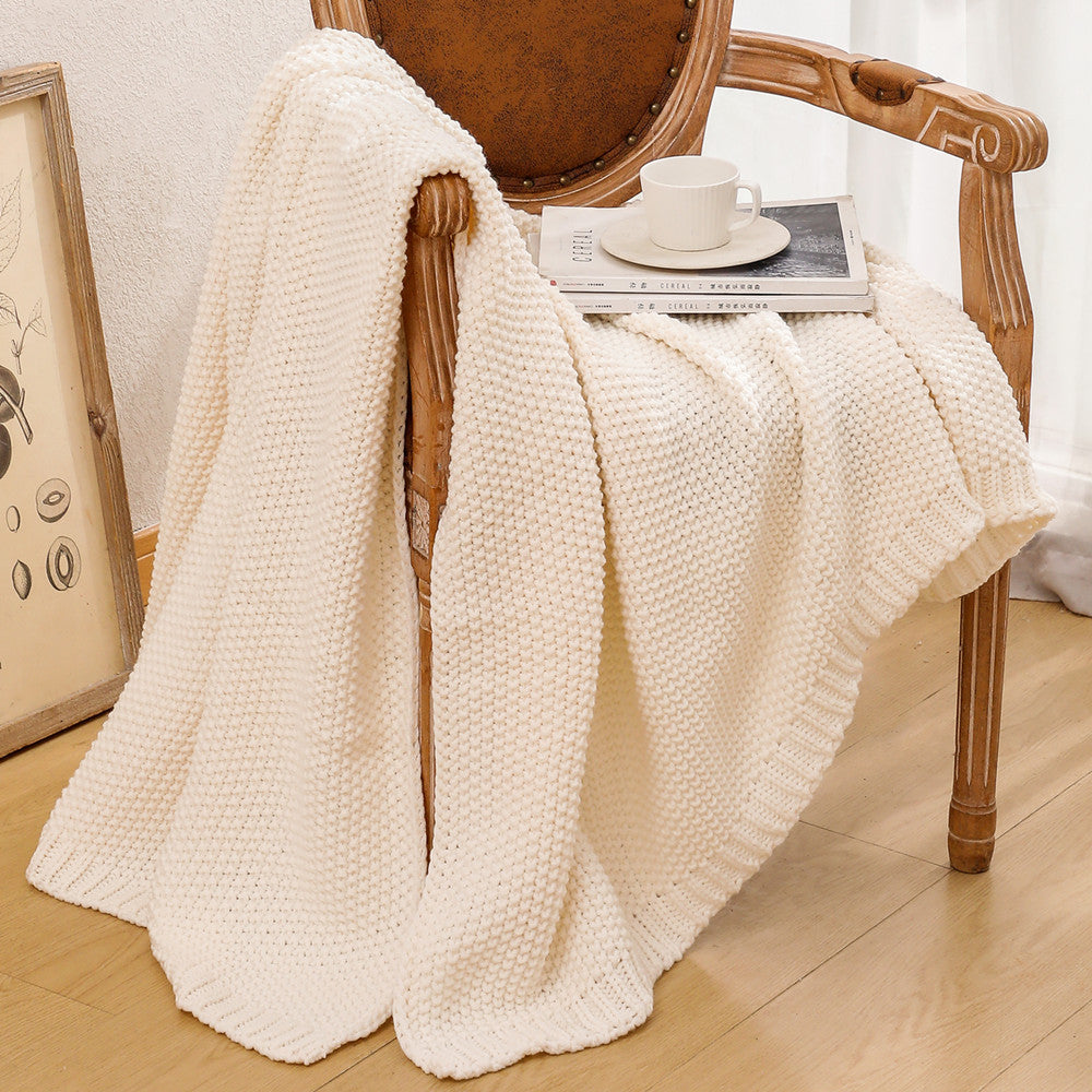 Cozy Knitted Throw Blanket