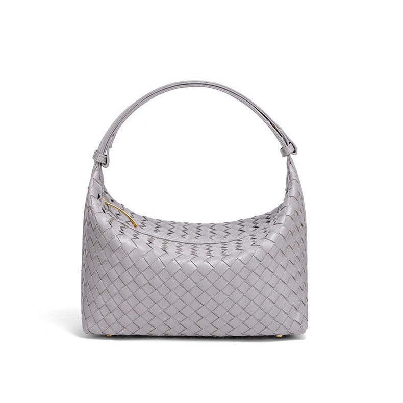Woven Leather Handbag Bowlift