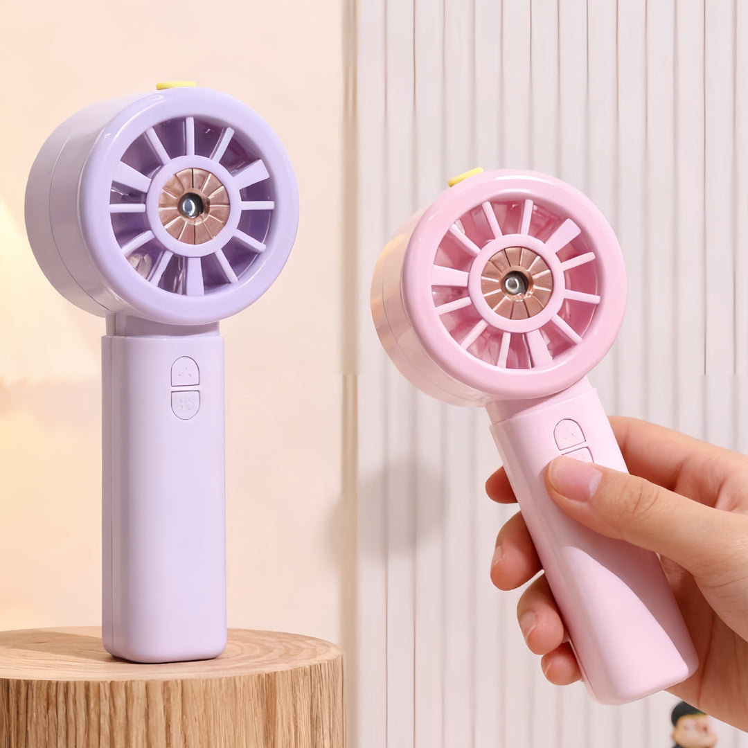 Women's Portable Mini Hand Fan with Spray Function Bowlift