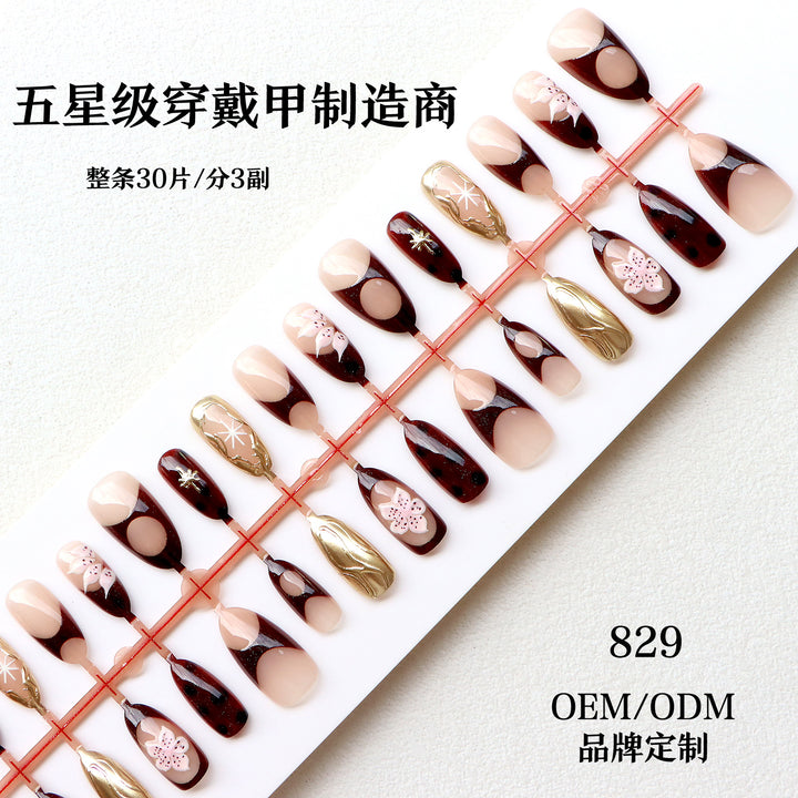 Elegant Designer Press-On Nail Art Collection Bowlift