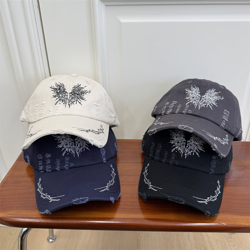 Women's Distressed Graphic Baseball Cap Bowlift